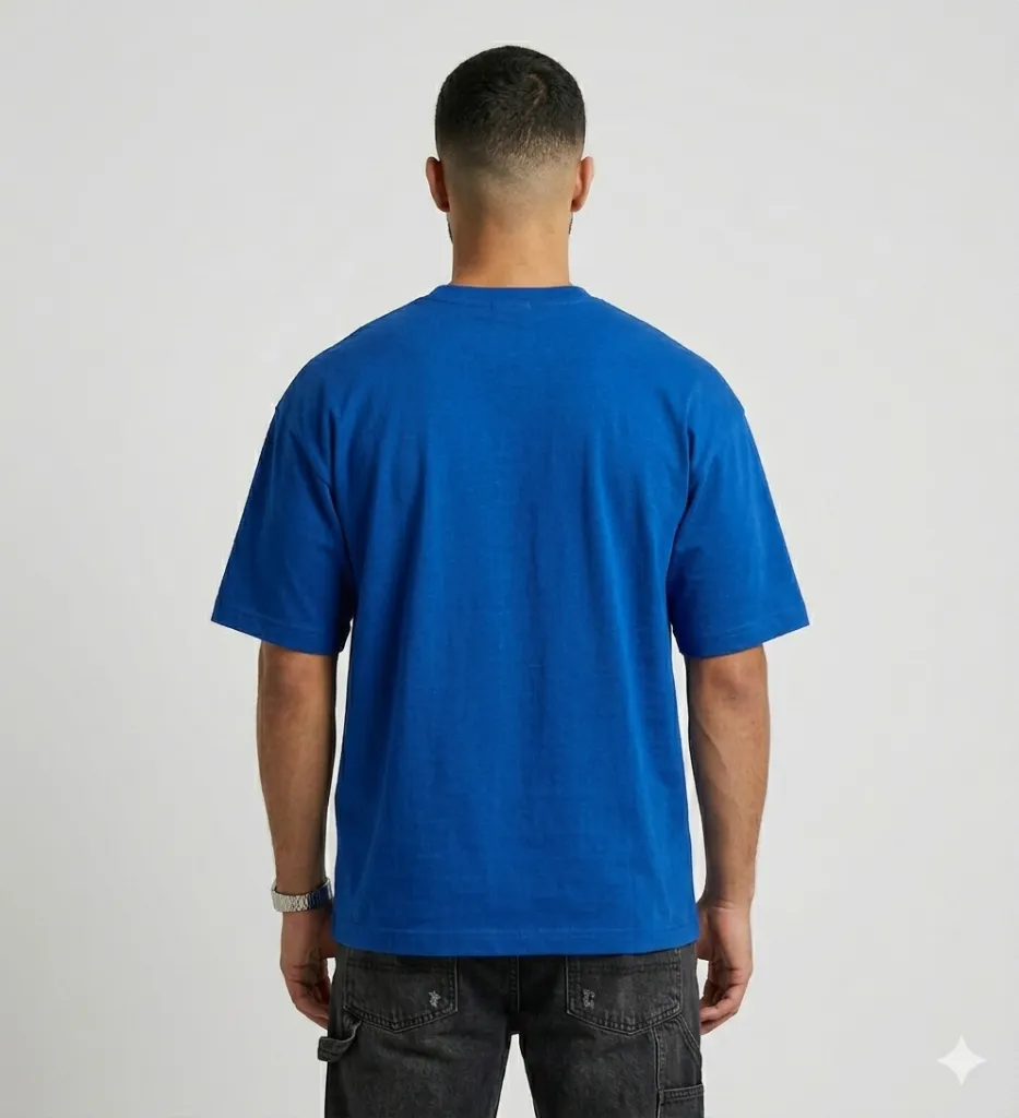 Plain royal blue tee back.webp