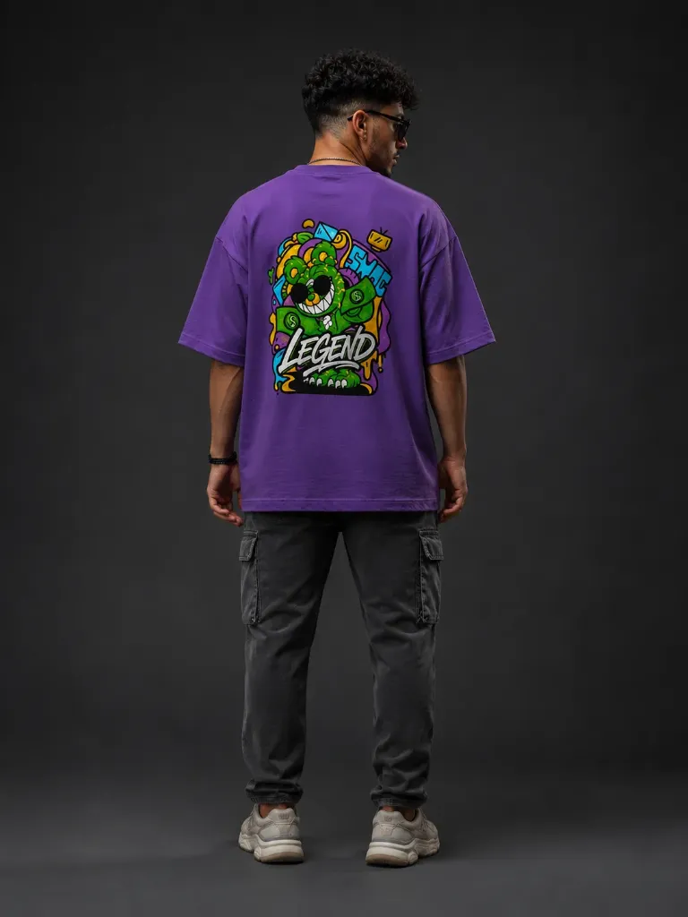 Legend Premium Oversized T-shirt (S, Purple)